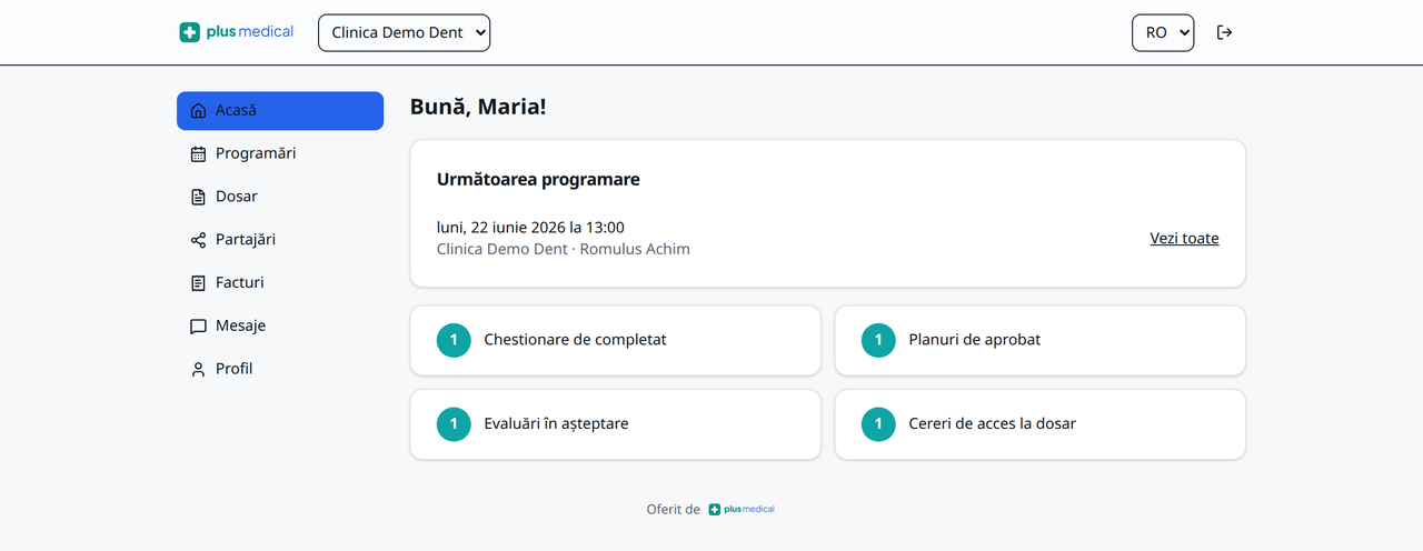 Acasă · următoarea programare și ce te așteaptă